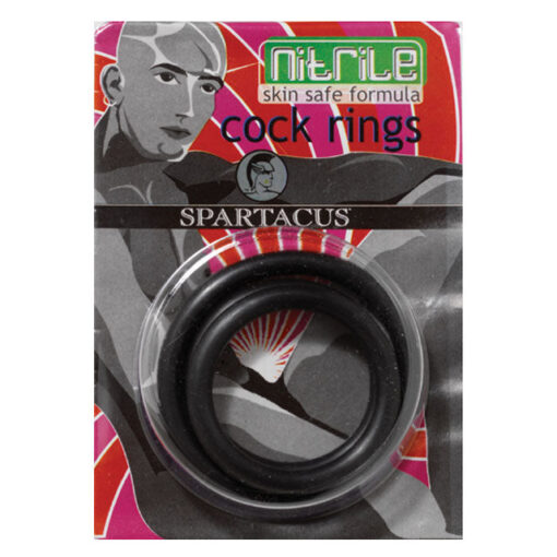 Nitrile Cock Ring Set (Black-3)