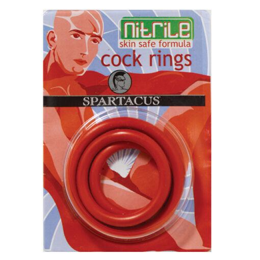 Nitrile Cock Ring Set (Red-3)