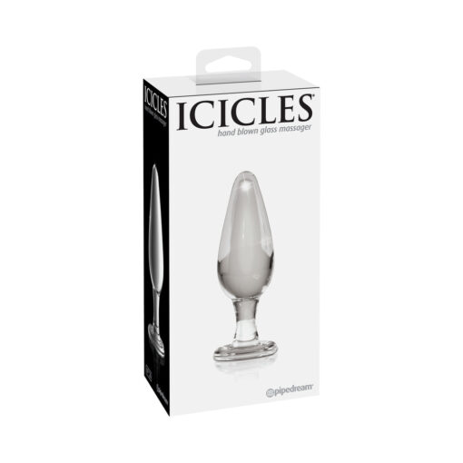 Icicles No. 26 Glass Anal Plug 4.5 in. Clear