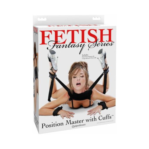 Fetish Fantasy Series Adjustable Position Master with Cuffs Black