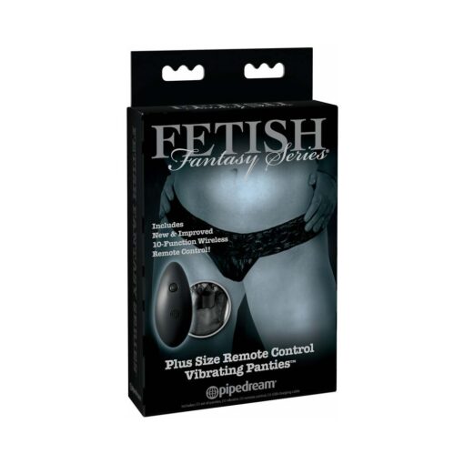 Pipedream Fetish Fantasy Series Limited Edition Plus Size Remote Control Vibrating Panties Black