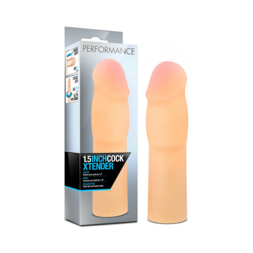 Performance 1.5 in. Cock Xtender Penis Extender Sleeve Beige