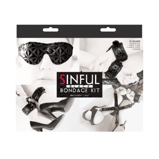 Sinful Vinyl Bondage Kit Black