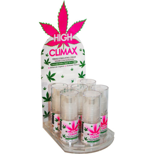 High Climax Female Stimulant with Hemp Seed Oil display (6 bottles 1-2 oz each)