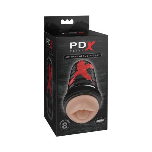 PDX Elite Air Tight Oral Stroker Beige-Black