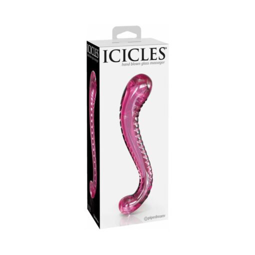 Pipedream Icicles No. 69 Curved Dual-Ended Glass Dildo Pink