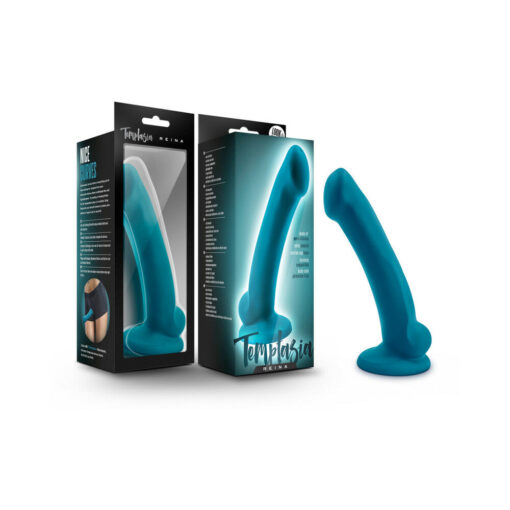 Temptasia Reina 7 in. Silicone Dildo Teal