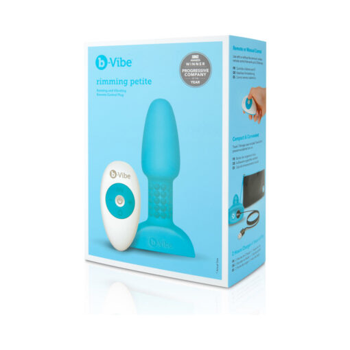 b-Vibe Rimming Petite Rotating and Vibrating Remote Control Plug Teal