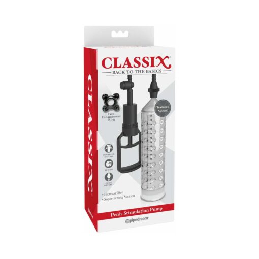 Pipedream Classix Penis Stimulation Pump Clear-Black