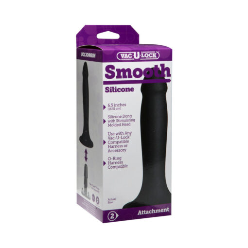 Vac-U-Lock Smooth Silicone Black