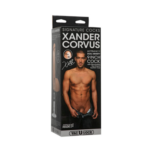 Signature Cocks - Xander Corvus - 9in ULTRASKYNCock w-Removable Vac-U-Lock Suction Cup Vanilla