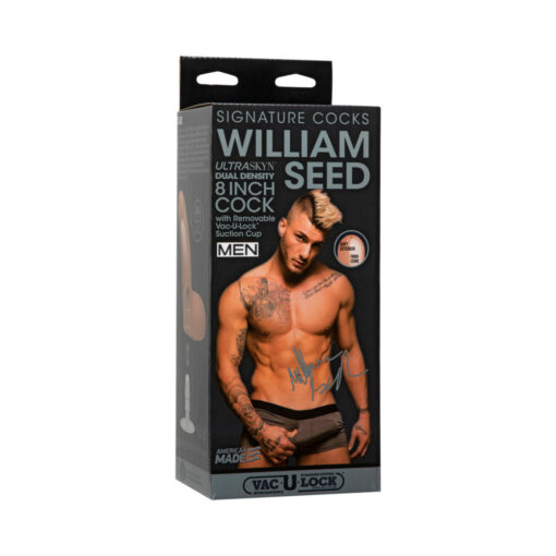 Signature Cocks - William Seed - 8in ULTRASKYN Cock w-Removable Vac-U-Lock Suction Cup Vanilla