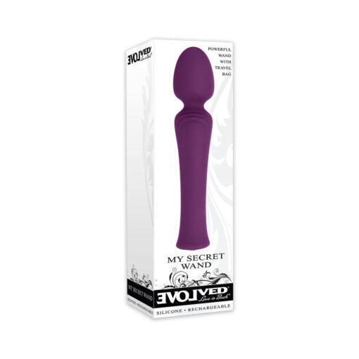 Evolved My Secret Wand Rechargeable Silicone Wand Vibrator Purple