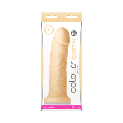 Colours Girth 7 in. Dildo Beige