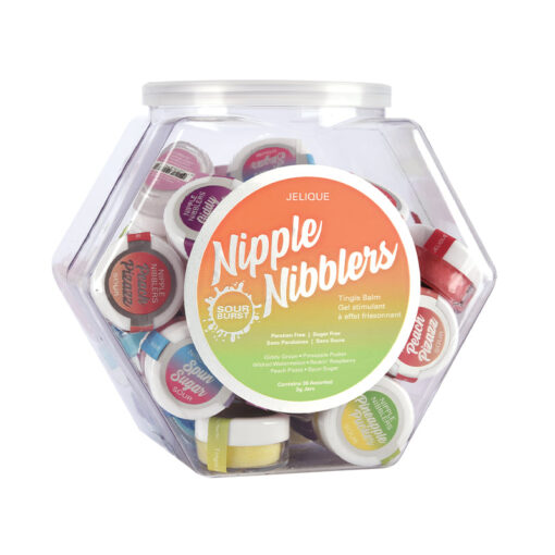 Jelique Nipple Nibbler Sour Tingle Balm Assorted Display Bowl-36 pcs 3 g