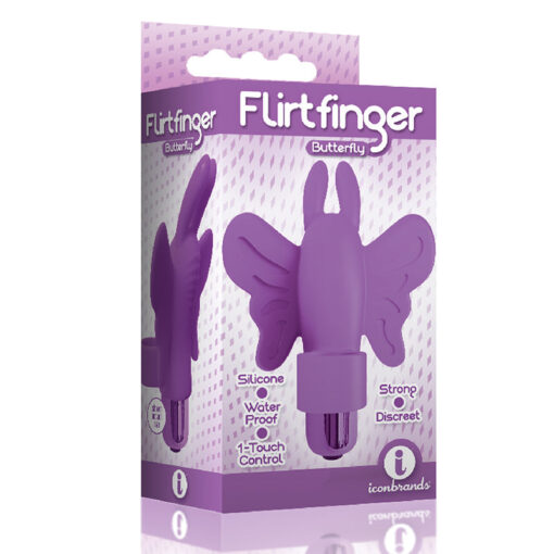 The 9's Flirt finger Butterfly Finger Vibrator Purple