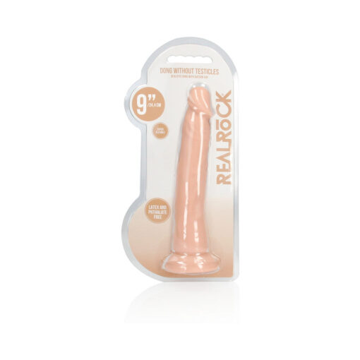 RealRock Realistic 9 in. Dildo With Suction Cup Beige