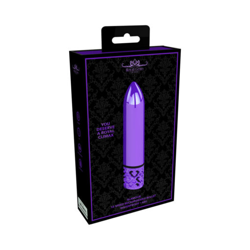 Royal Gems Glamour Rechargeable ABS Bullet Vibrator Purple