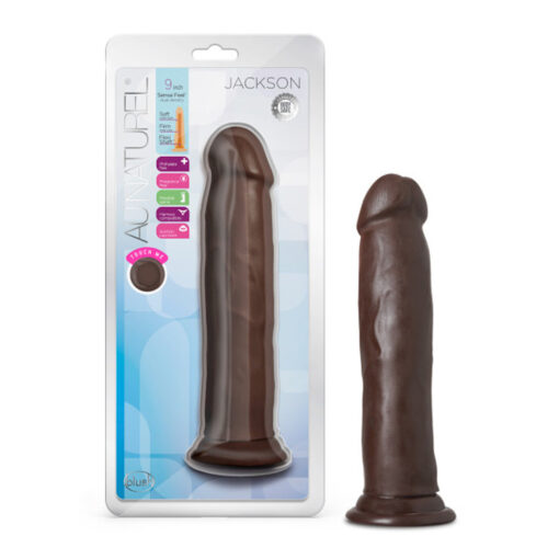 Au Naturel Jackson 9 in. Posable Dual Density Dildo Brown