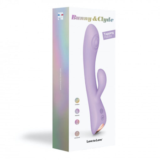 Love to Love Bunny & Clyde Rechargeable Tapping Rabbit Silicone Vibrator Viva Mauve