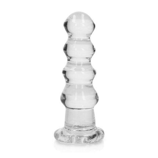 RealRock Crystal Clear Curvy 5.5 in. Dildo-Plug Clear