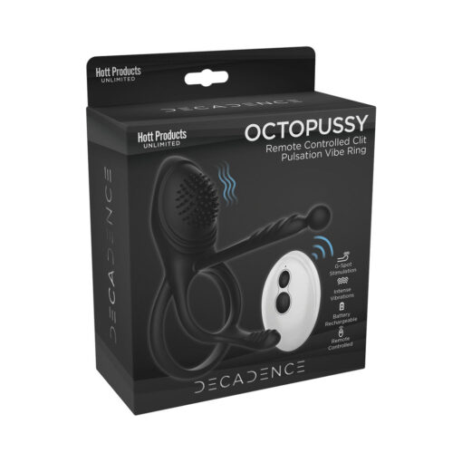 Decadence Octopussy Cock Ring-Clit-Anal Stimulator With Tentacles Remote Control