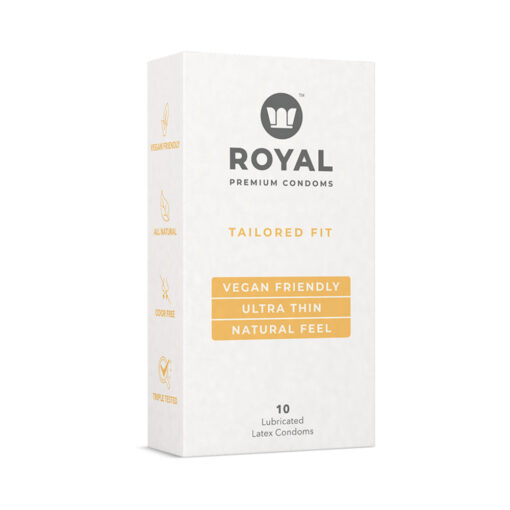 Royal Condom Tailored Fit Vegan Condoms 10-Pack