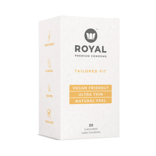 Royal Condom Tailored Fit Vegan Condoms 20-Pack