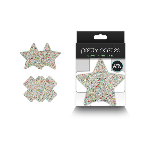 Pretty Pasties Star & Cross Glow 2 Pair