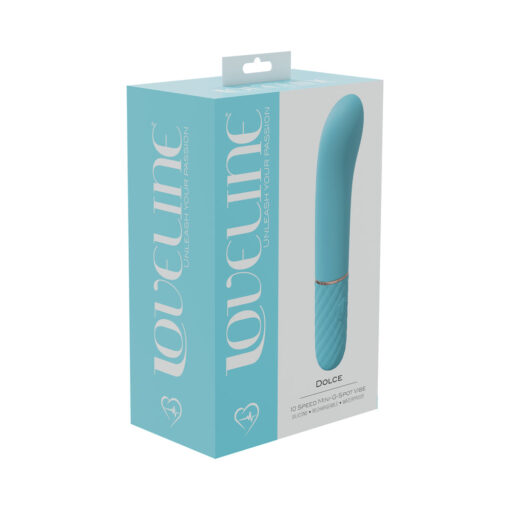 LoveLine Dolce 10 Speed Mini-G-Spot Vibe Silicone Rechargeable Waterproof Blue