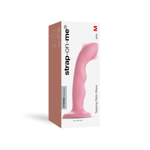 Strap-On-Me Tapping Dildo Wave Coral Pink