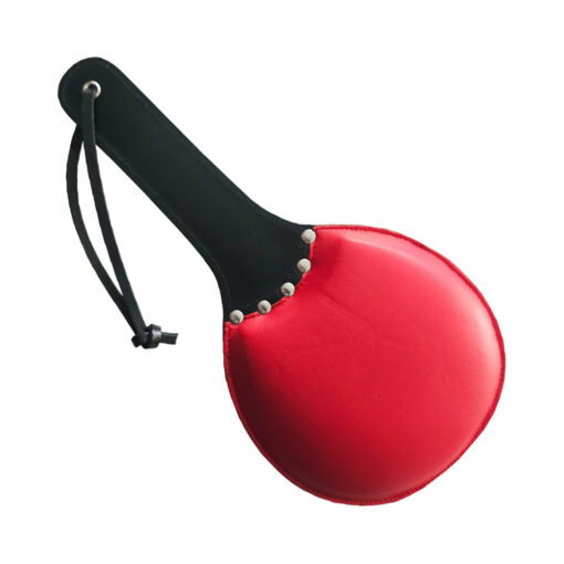 Rouge Leather Padded Ping Pong Paddle Black-Red