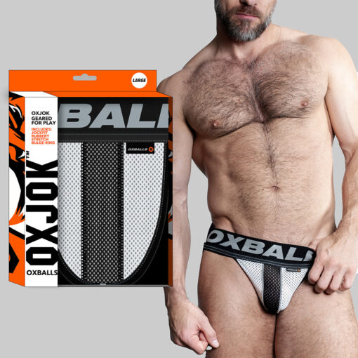 Oxballs Oxjok Airmesh Swagger Slider-Strap Jock Ice White M