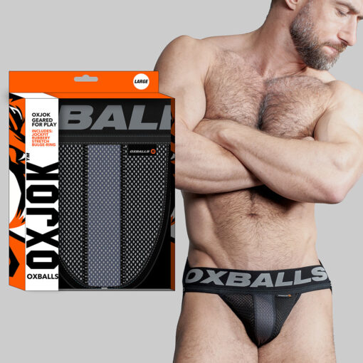 Oxballs Oxjok Airmesh Swagger Slider-Strap Jock Tar Black L