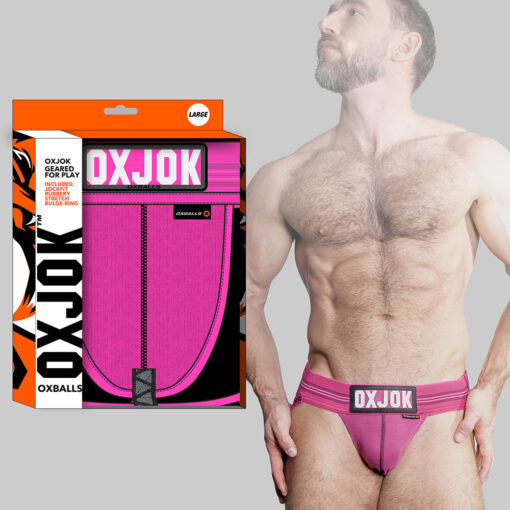 Oxballs Oxjok Slingjock Upthrust Slider-Strap Jock Pink Sky 2XL