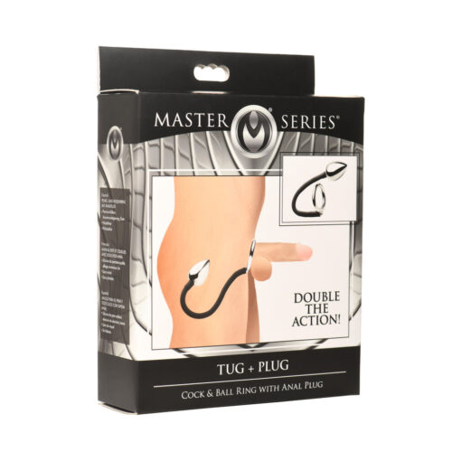 Master Series Tug + Plug Cock & Ball Ring with Anal Plug