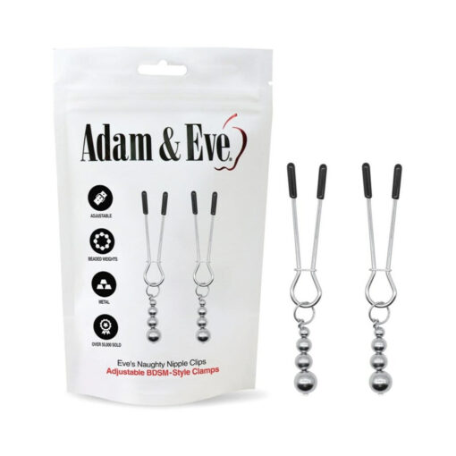 Adam & Eve Eve's Naughty Nipple Clips (Bag Packaging)