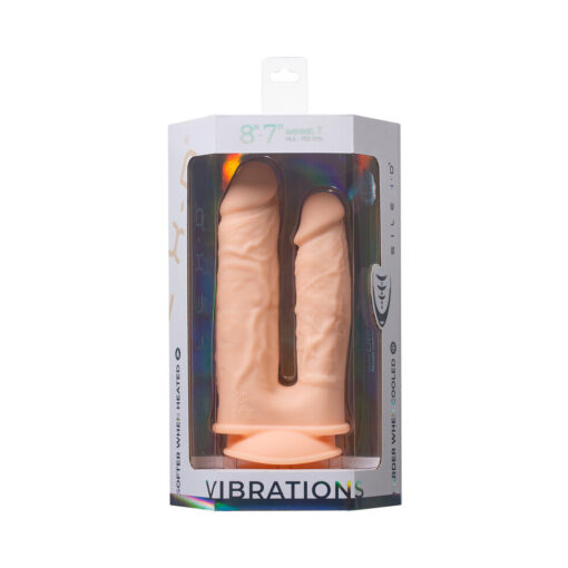 SILEX-D The Original Double Penetration 7 in. & 8 in. Vibrating Dildo with Remote Vanilla