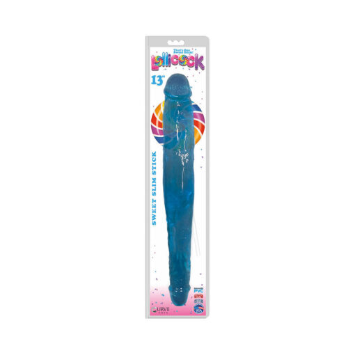 Lollicock Sweet Slim Stick 13 in. Dual Ended Dildo Berry