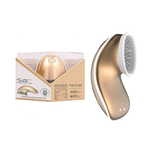 Twitch Rechargeable Hands-Free Suction & Vibration Toy Gold