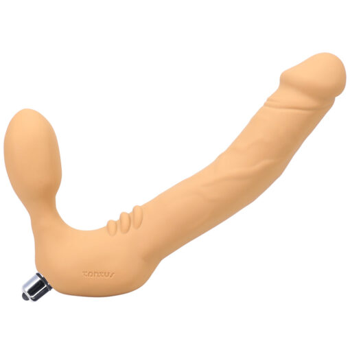 Tantus Real Strapless Vibrating Strap-On Dildo Honey