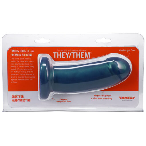 Tantus They-Them 5.5 in. Dildo Soft Malachite