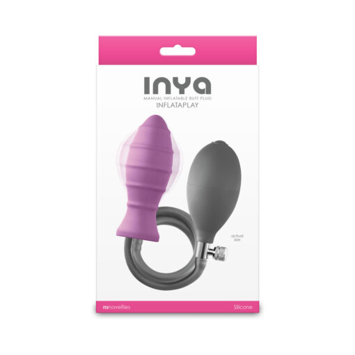 INYA InflataPlay Manual Inflatable Butt Plug Pink