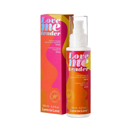 Love to Love Love Me Tender Luscious & Heating Massage Oil Vanilla 3.3 oz.