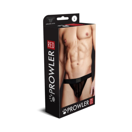 Prowler RED Fishnet Ass-less Jock Strap Black L