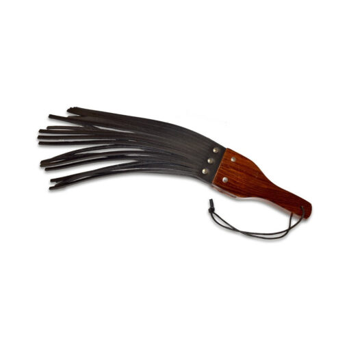 Prowler RED Leather and Wood Fringe Paddle