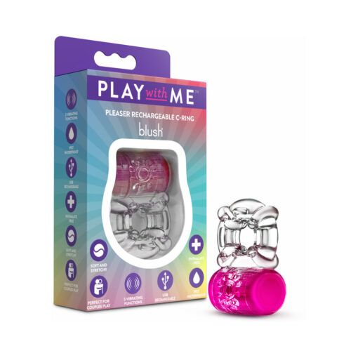 Play With Me Pleaser Rechargeable C-Ring Pink