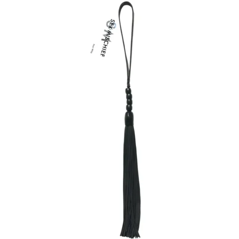 Sportsheets Sex & Mischief Noir Whip 16 in. Beaded Flogger
