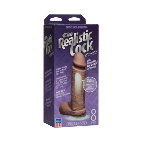 The Realistic Cock – UR3 – 8 Inch Brown