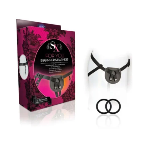 SX For You Adjustable Faux Leather Beginner”s Harness Black